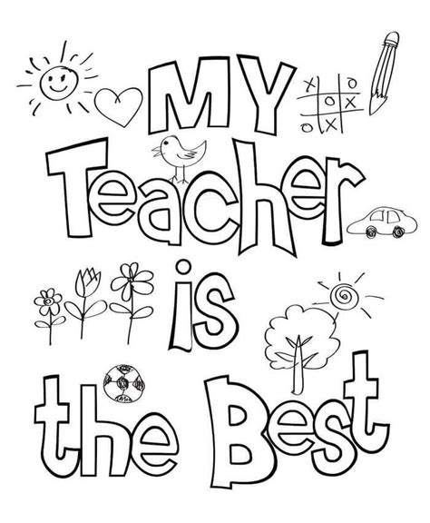 ️Teacher Appreciation Week Coloring Page Free Download| Goodimg.co