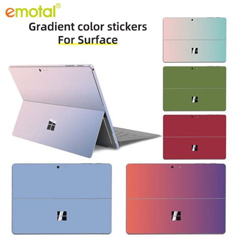 Discoloration vinyl Sticker for Microsoft Surface Pro 7/6/5/4/3/8/9 Surface pro X GO 2 Back ...