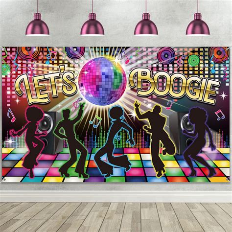 Buy Disco 70s Theme Party Decorations Back to 60s 70s 80s 90s Let's Boogie Disco Dancing Night ...