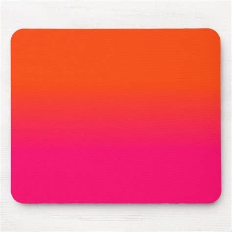 Neon Orange and Neon Pink Ombre Shade Color Fade Mouse Pad | Zazzle | Neon colour palette, Color ...