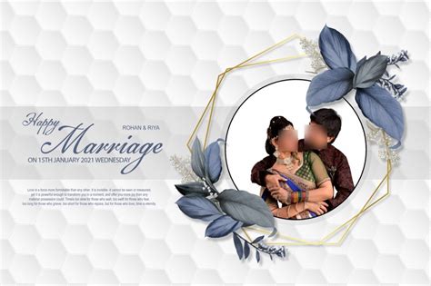 Modern Wedding Album Cover Design Free Download - Freepsdking.com