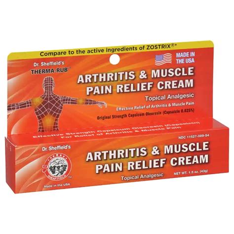 Dr. Sheffield's Therma-Rub Arthritis & Muscle Pain Relief Cream, 1.5 Oz (43 G) | eBay