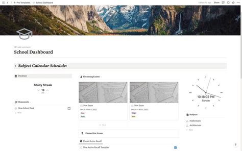 School Dashboard NOTION TEMPLATE - Etsy