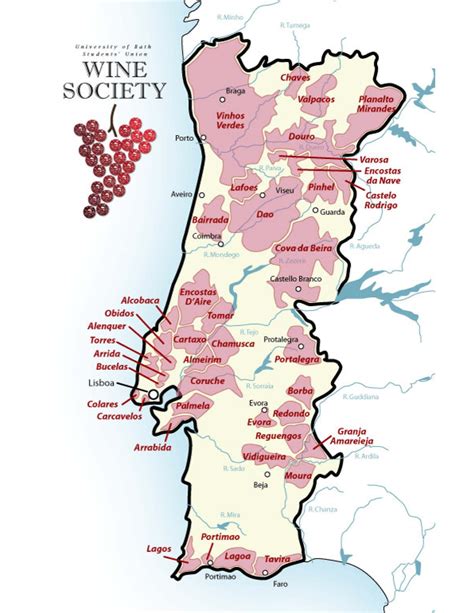 Portugal Vineyards Map