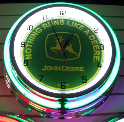 John Deere Neon Clock