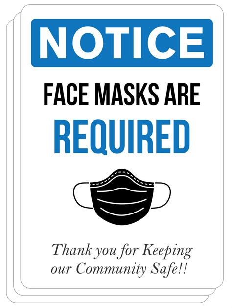 Mask Required Sign Free Printable