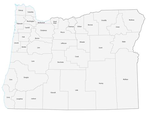 Map of Oregon - Cities and Roads - GIS Geography