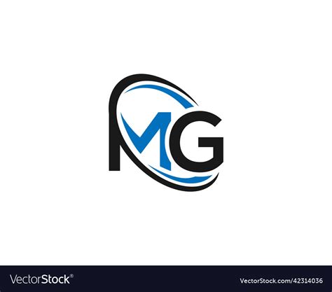 Creative letter mg logo design Royalty Free Vector Image