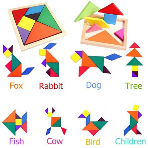 Wooden Tangram Puzzle - Pixie Toy Store