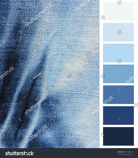 Blue Denim Jeans Color Complimentary Chart Stock Photo 257588419 | Shutterstock