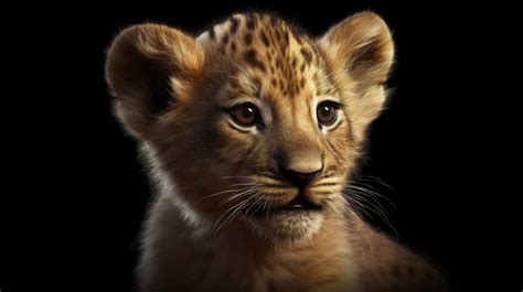 Cub Lion In Black Is Looking Outward Backgrounds | JPG Free Download - Pikbest