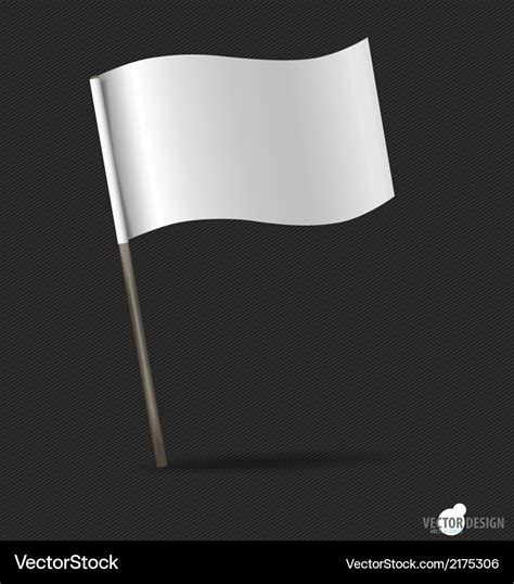 White flag Royalty Free Vector Image - VectorStock