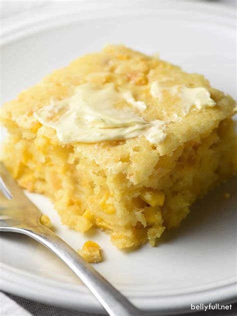 Easy Creamy Cornbread Casserole - Belly Full