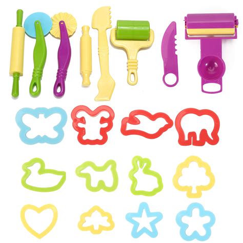 Buy Playdough Tools and Cutters,20 pcs Play Dough Cutters and Tools Set, Playdough Cutters and ...