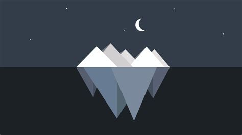 1280x720 Resolution Iceberg Minimalist 720P Wallpaper - Wallpapers Den