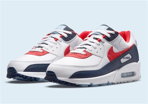 Nike Air Max 90 White Red Blue DJ5170-100 | SneakerNews.com