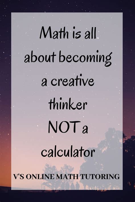 Become a creative thinker and a problem-solver. Visit my website today! | Math quotes, Math ...