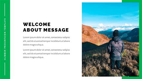 Climber - Adventure and Hiking Mountain Powerpoint Template, Presentation Templates