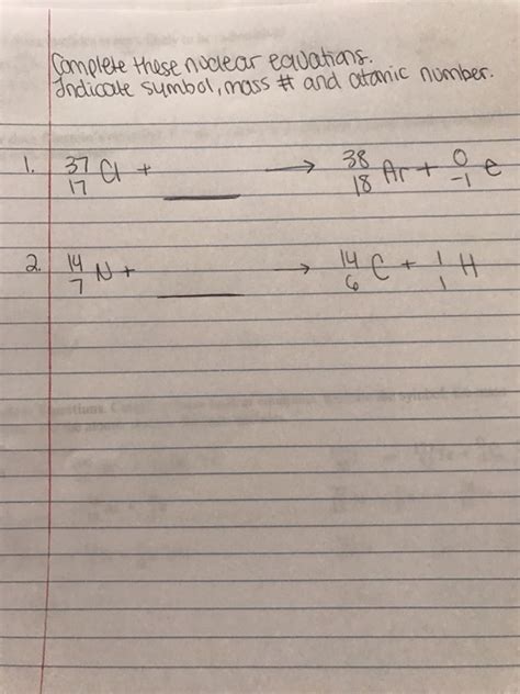 Solved Complete these nuclear equations. Indicate symbol, | Chegg.com