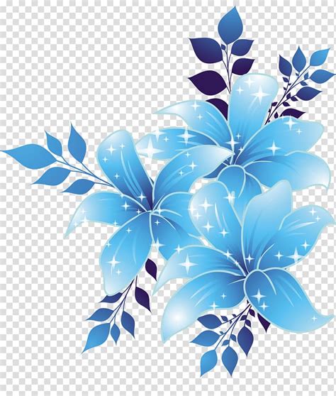 Blue lily flower illustration, Blue flower Blue flower , blue flower transparent background PNG ...