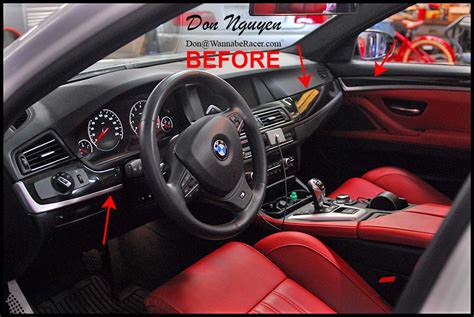 BMW BMW M5 F10 Sedan - Matte Carbon Fiber Interior Car Vinyl Wrap — WANNABERACER WRAPS