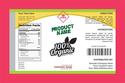 Organic Product Label Design Template 28285606 Vector Art at Vecteezy