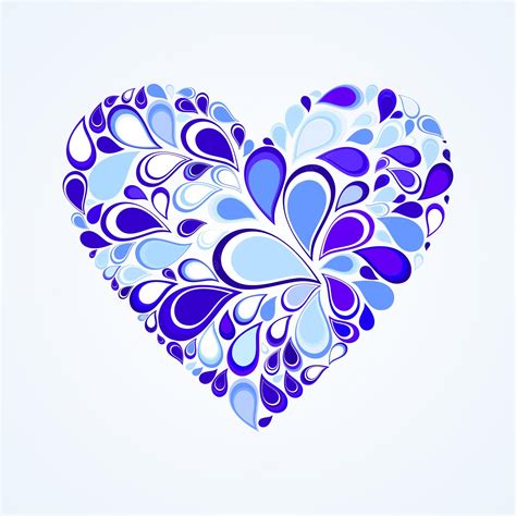 Premium Vector | Heart blue