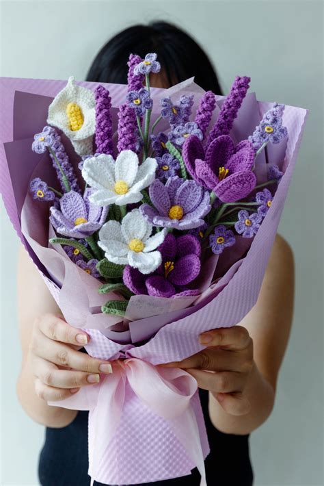 HOOKOK Bouquet - Crochet Lavender Bouquet (19 pieces) - Hookok