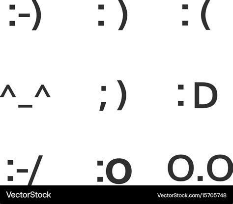 Emoji faces keyboard symbols smile symbols Vector Image