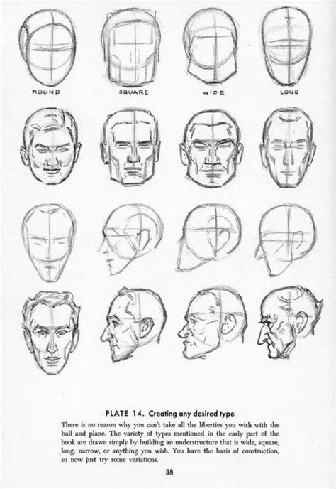 034 | Anatomy References for Artists | Male face drawing, Drawing heads, Drawings