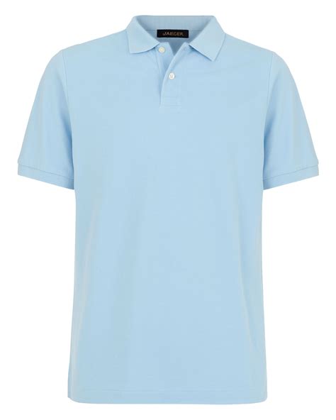 Jaeger Plain Polo Regular Fit Polo Shirt in Blue for Men (Light Blue) | Lyst