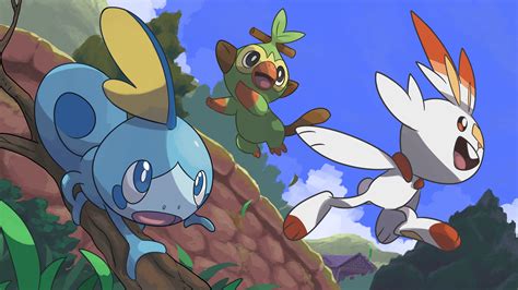 Sobble, Scorbunny, Grookey, Pokemon Sword and Shield, 4K, #2 Wallpaper PC Desktop