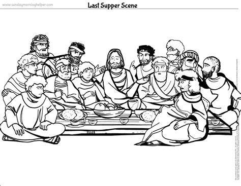 Last Supper Coloring Pages Printable Coloring Pages