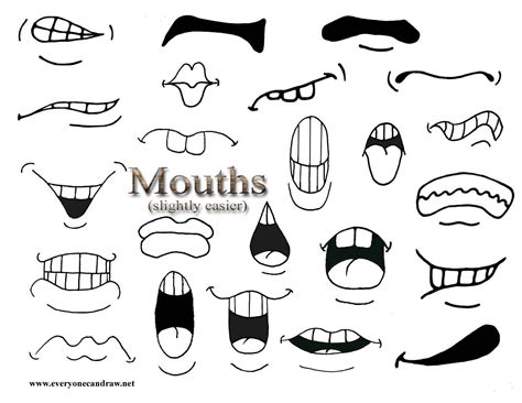 How to Draw Cartoon Mouths. | Cartoon mouths, Cartoon drawings, Drawing cartoon faces