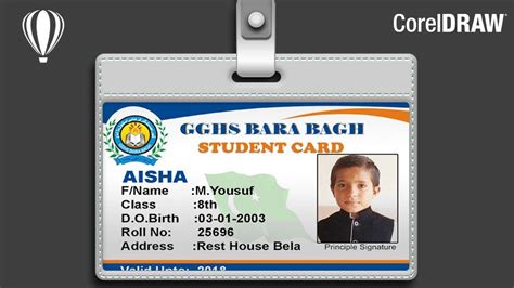 Student Card Design In Coreldraw In High School Id Card Template - Best Business Templates