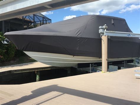 Boston Whaler 320 Dual Console Full Boat Cover | Sarasota Boating World