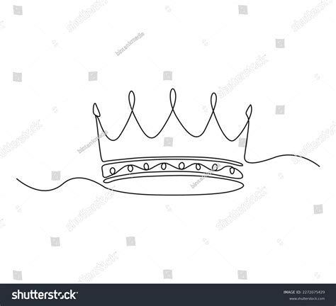 Continuous One Line Drawing Royal Crown Stock Vector (Royalty Free) 2272075429 | Shutterstock