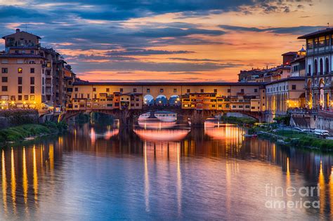 Ponte Vecchio at Sunset Photograph by Michele Steffey - Pixels