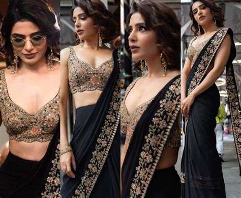 Samantha Ruth Prabhu look stunning in black saree at the 41st India Day Parade in NYC ...