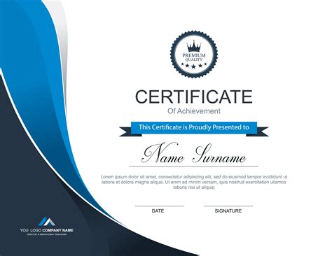 Vector certificate template 555122 Vector Art at Vecteezy