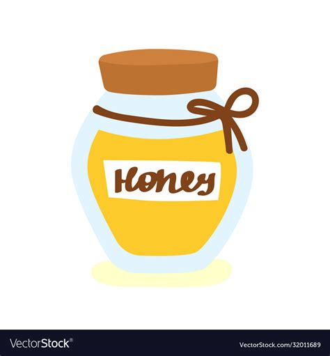 Honey jar Royalty Free Vector Image - VectorStock