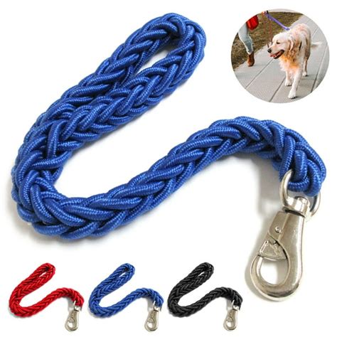 Dog Leash 2' Heavy Duty Strong Durable Thick Braided Rope Training Walking Lead - Walmart.com ...