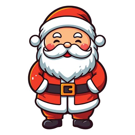 Cute Santa Claus Clipart 2D Illustration AI Generative 27235085 PNG