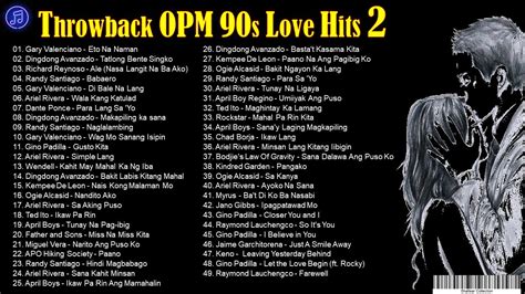 Throwback OPM 90s Love Song Hits 2 - YouTube