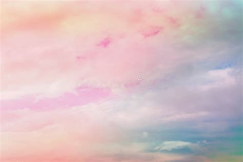 Pastel Pink and Blue Color Sky Wallpaper Background Stock Image - Image of colorful, cloudy ...