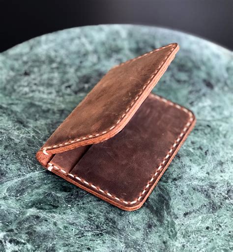 PERSONALIZED LEATHER Wallet, Minimalist Leather Wallet, Leather Bifold Wallet, Distressed ...