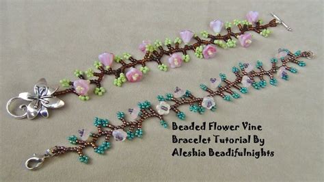 Beaded Flower Vine Bracelet Tutorial - YouTube