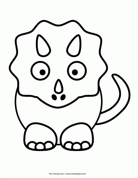 Simple Dinosaur Coloring Pages