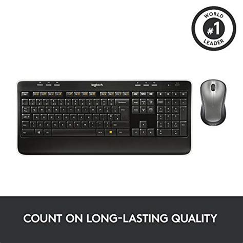 Logitech MK520 Wireless Keyboard and Mouse Combo — Keyboard and Mouse, Long Battery Life, Secure ...