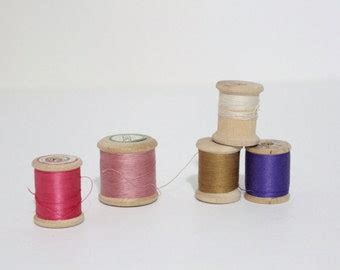 Items similar to Vintage Wooden Thread Spools Large Lot Of 47 Sewing Room Decor Retro Graphics ...